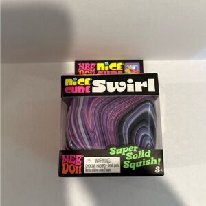 Nee Doh Nice Cube Swirl - purple, pink, black, grey